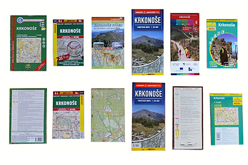 Testované turistické mapy Krkonoš