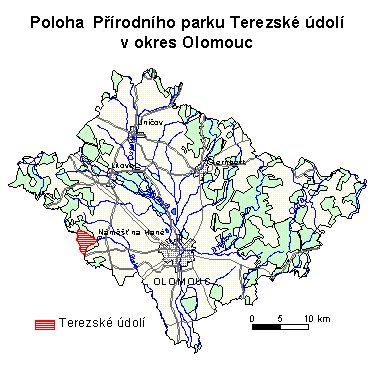 Poloha Prodnho parku Terezsk dol