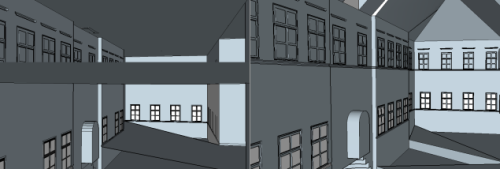 Manuální oprava vnitřku modelu budovy Manuální oprava vnitřku modelu budovy v programu SketchUp