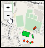 Ovládání + a -