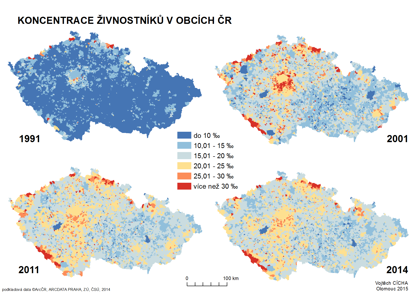 Koncentrace živnostníků Koncentrace živnostníků