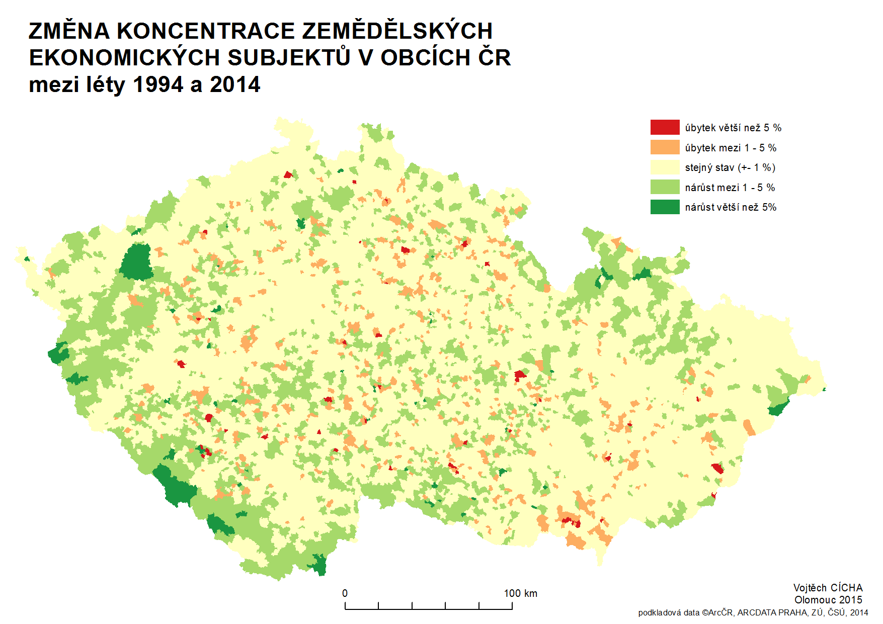 Koncentrace zemědělců Koncentrace zemědělců