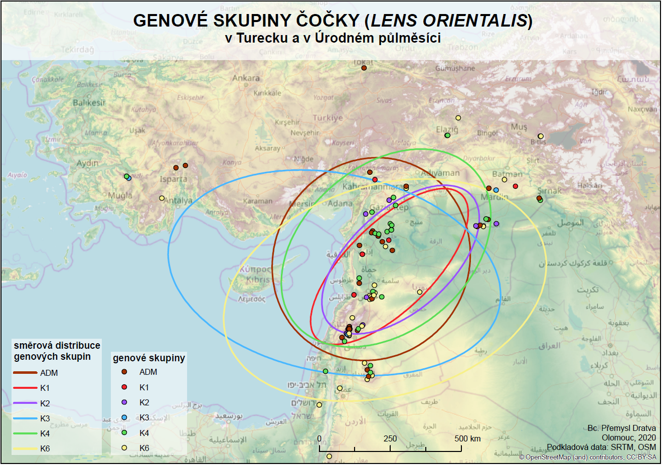 mapa genetickych skupin cocky
