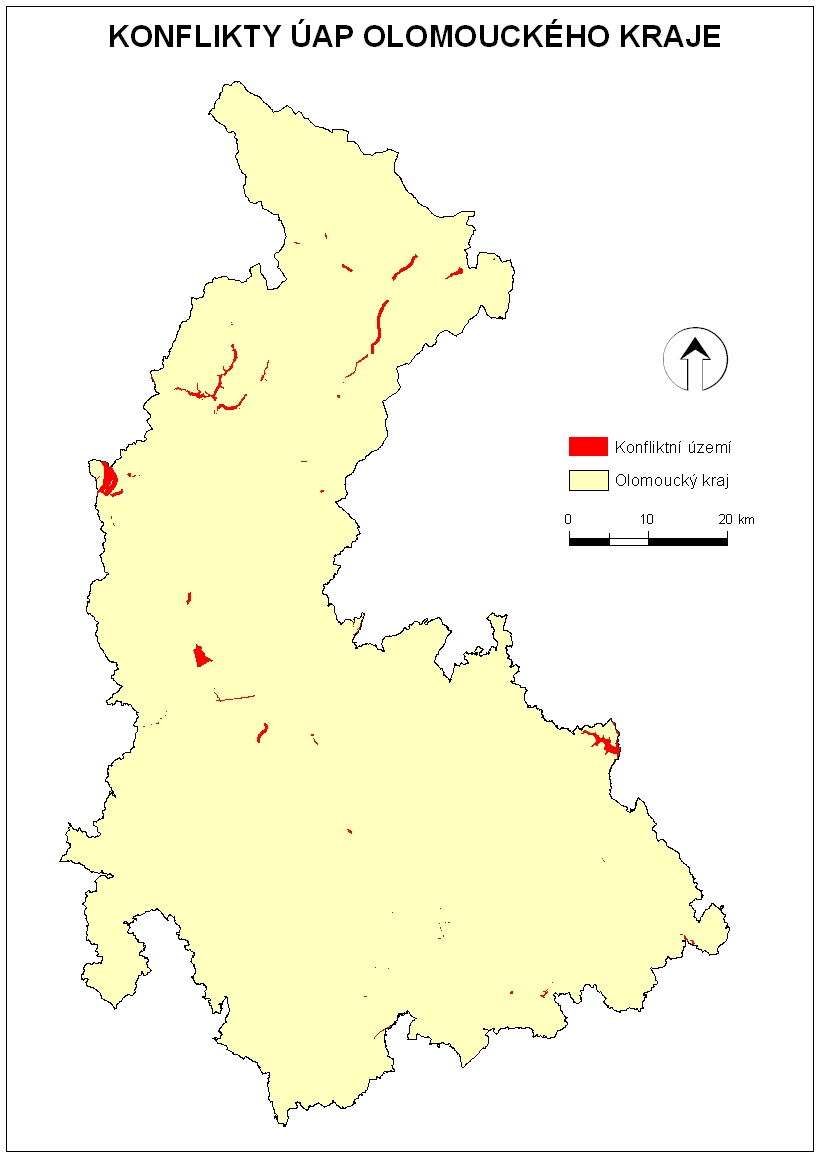 Mapa konfliktů v Olomouckém kraji