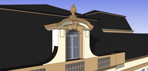 Detail podrobnějšího modelu
